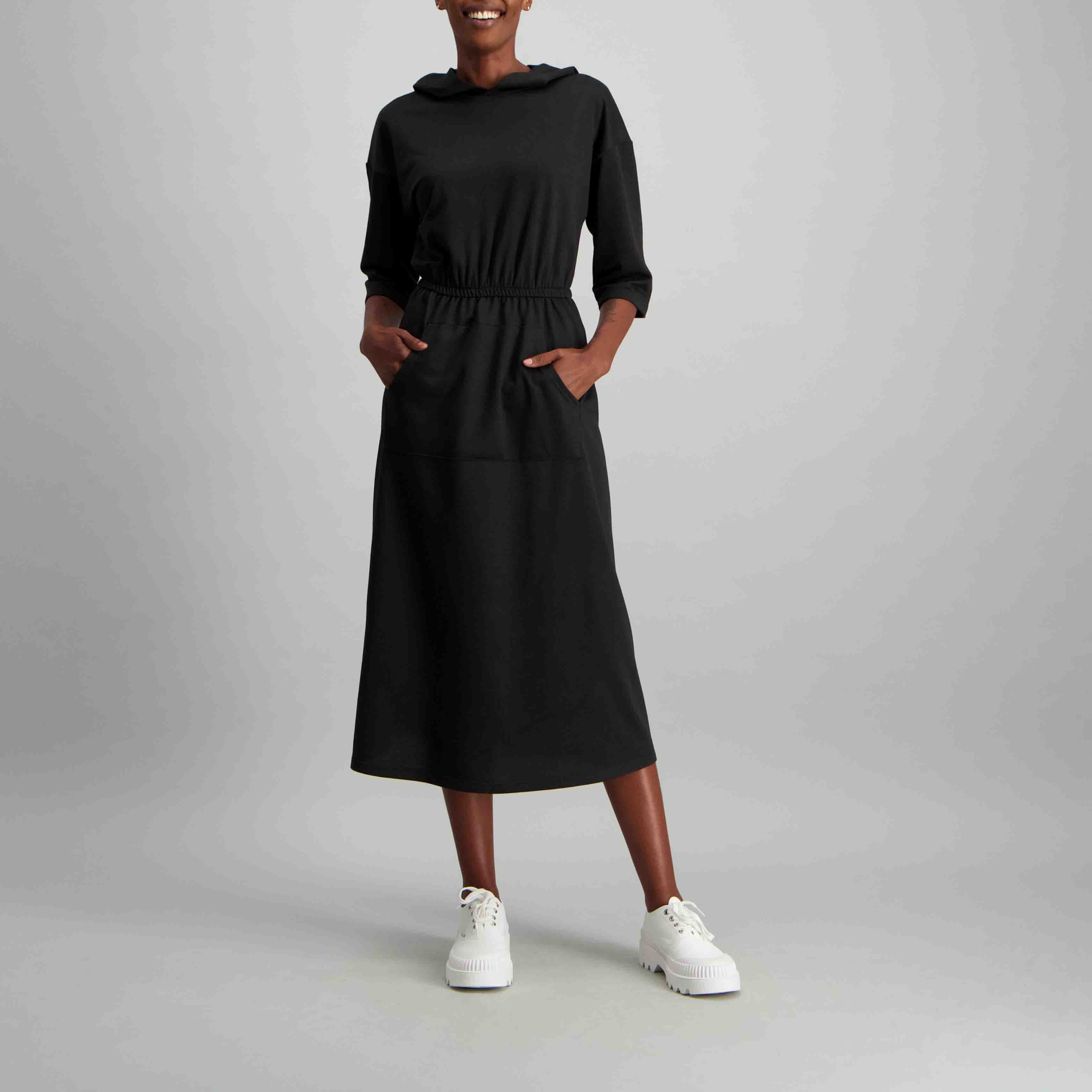 3/4 Hooded Dress - Fashion Fusion 189.99 Fashion Fusion