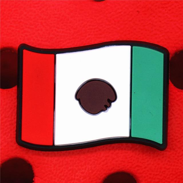 Premium Mexico Flag Croc Charm 