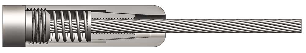 cable tensioner section view