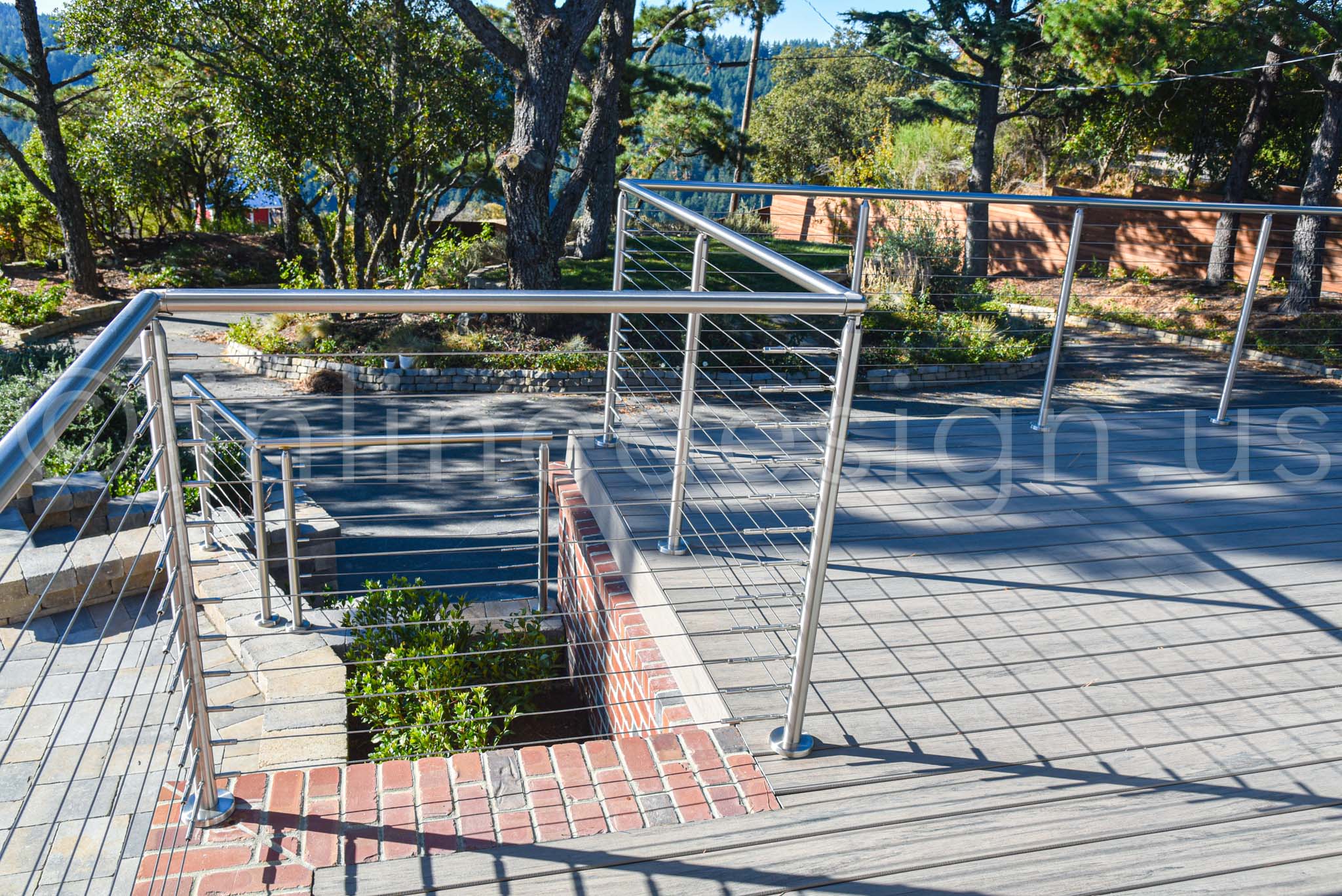 stainless steel railing glass residential