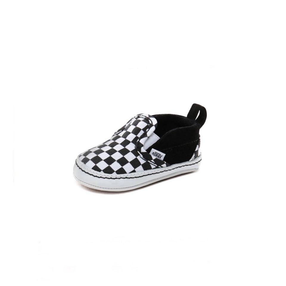 INFANT SLIP-ON V CRIB (Checker) Black 