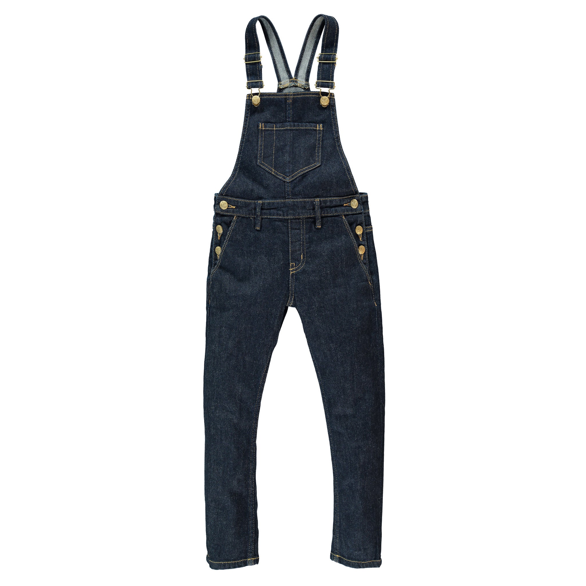 raw denim overalls