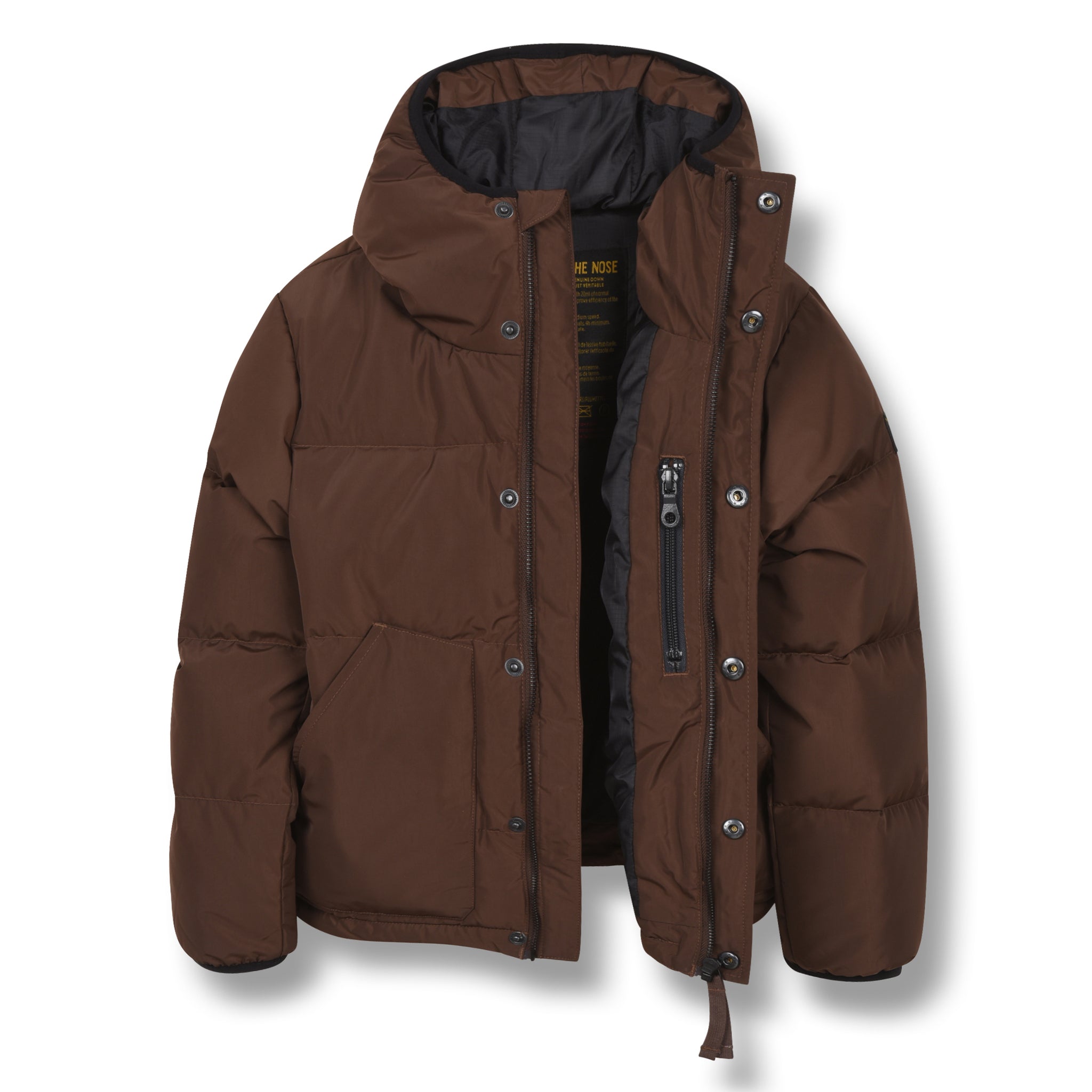 brown down jacket