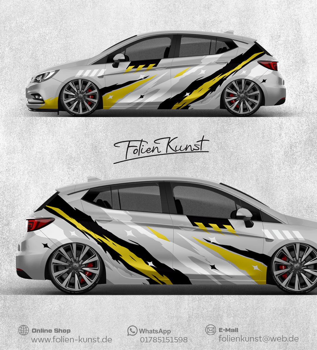 Abstrakt Streifen Style Dekor Auto Design Aufkleber Set Tuning V2 #238