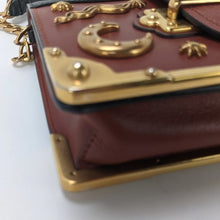 Load image into Gallery viewer, Prada Cahier Astrology Moon Star Brown Leather Cross Body Bag
