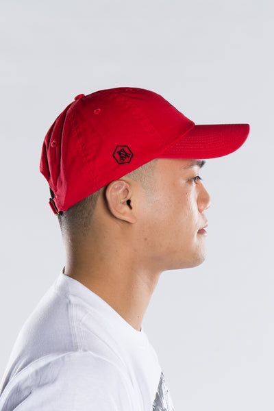 red polo hat