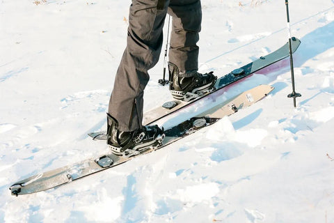 splitboard ski skinning heel planted