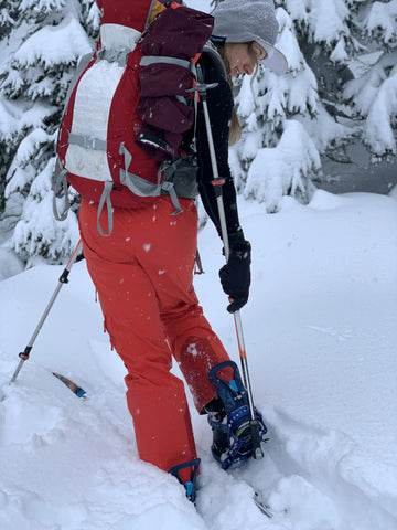 splitboard ski skinning use poles for risers