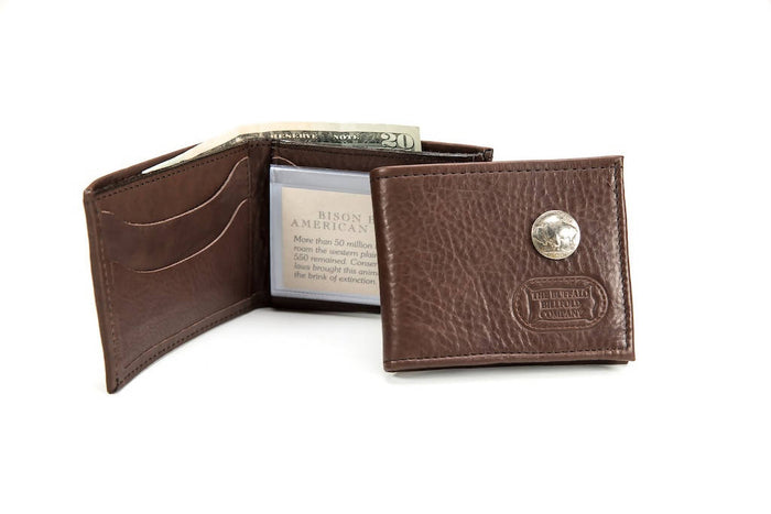 Made In Usa Men S Wallets Everyday Carry Made In America Co - buffalo nickel bifold wallet bison leather brown