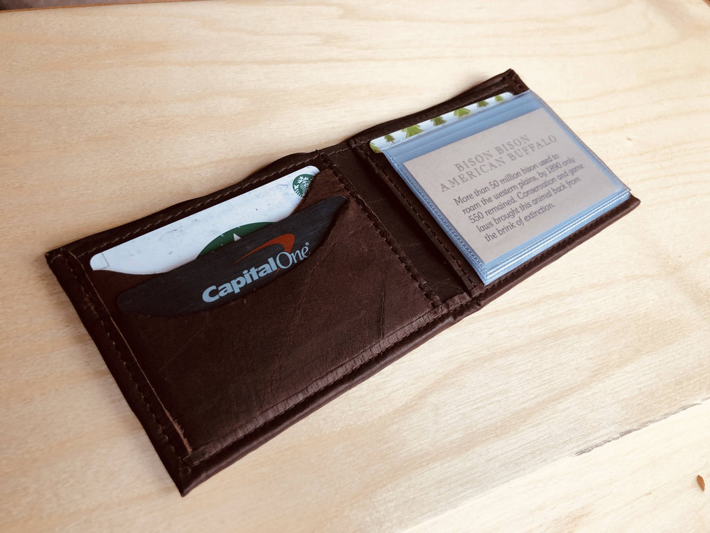 Buffalo Leather RFID Wallet – RFID Blocking Protection Made in America