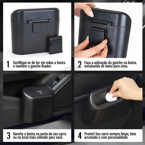 Lixeira para Carro Personalizada Elegance - Club do Auto - Produtos automotivos