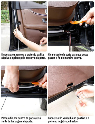 ProtectLine™ - Fita de Led para Porta de Carro Anti-Colisão - 2 Pçs