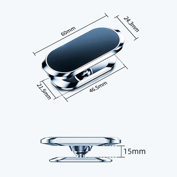 SlimGround™ 2.0 - Suporte para Celular Veicular Magnético - Medidas