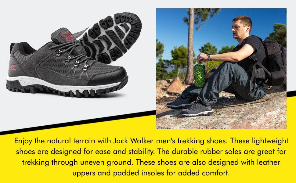 These waterproof hiking shoes are comfortable and durable for any activity.