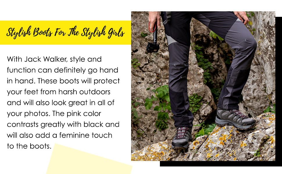 These outdoor shoes for women are durable, waterproof, slip resistant and ultra lightweight boots