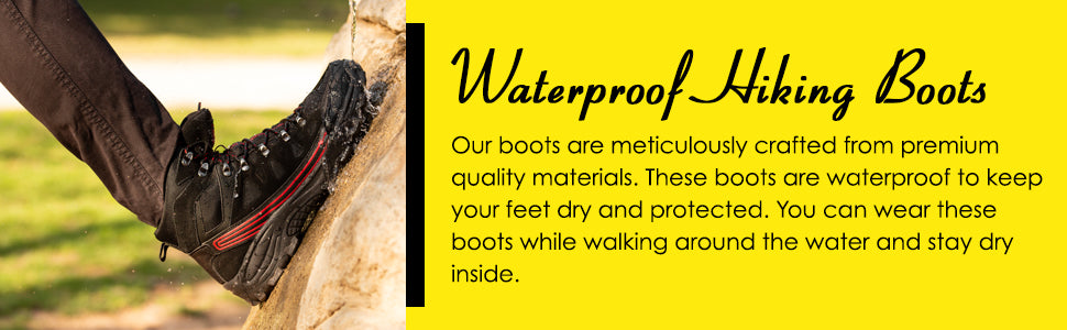 Waterproof hiking boots created from premium quality ultra lightweight materials