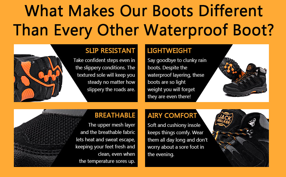These waterproof outdoor boots are very comfortable stylish. Ready for whatever weather