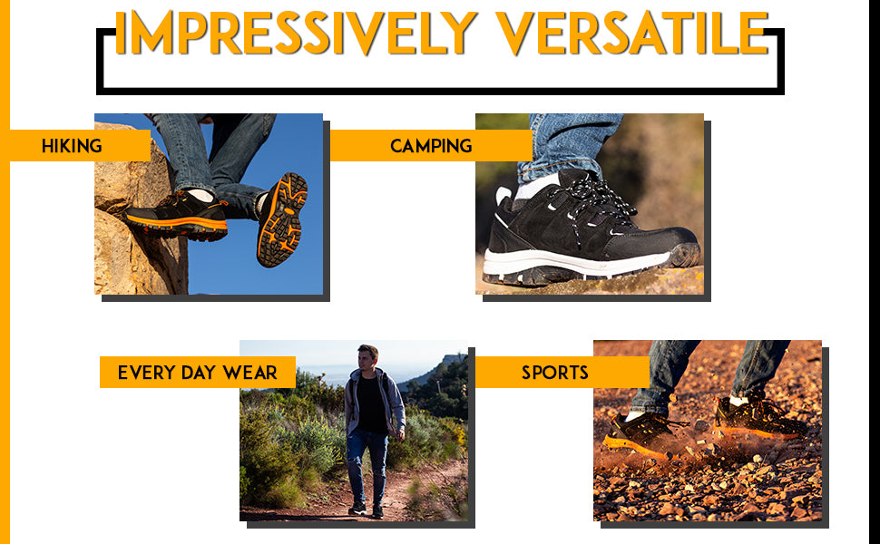 These comfortable trainers are suitable for sports, every day, camping and hiking. Durable soles