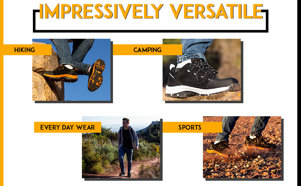 Hiking Trainers Black Orange – Shop