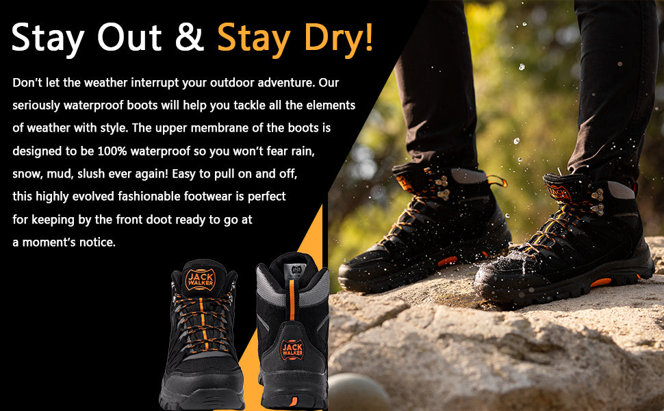 These outdoor boots will keep your feet dry and have a breathable lining allowing air circulation