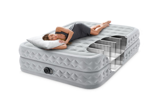 Twin Supreme Air-Flow Airbed With Fiber-Tech & Built In Pump – Intex-sa