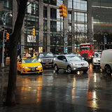 Rainy day, Columbus Circle New York