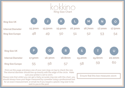 Printable ring sizer