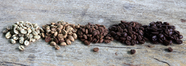 Roasting Coffee Bean light to dark roast