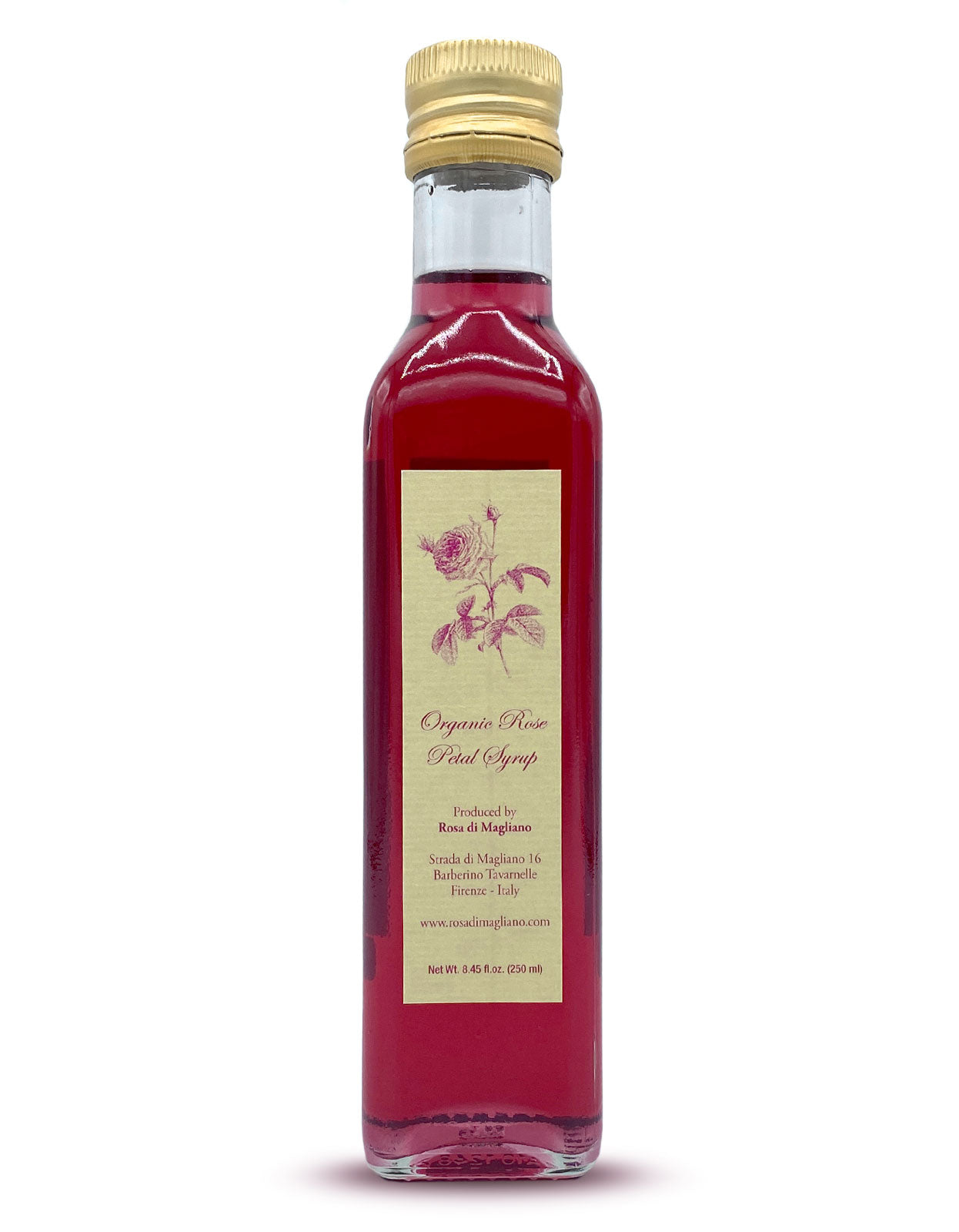 Rose Syrup, Certified Organic - 8.5 oz (250mL) - Pure Indian Foods product image