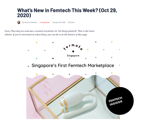 fermata featured in Femtech Insider newsletter