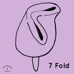 Menstrual cup 7 fold fermata 