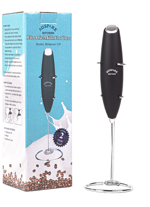  PowerLix Milk Frother Handheld Battery Operated