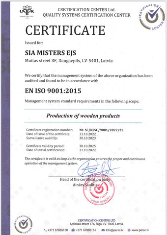 ISO 9001:2015_wood_manufacture