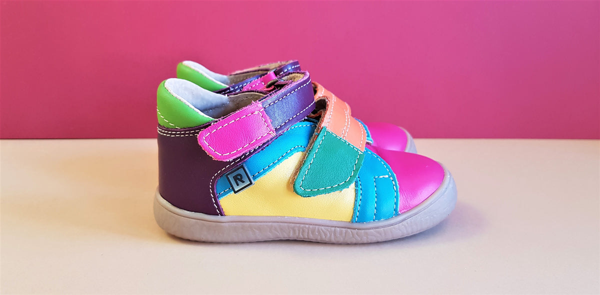 Children's Shoes - Pink Rainbow | Unique colourful shoes and tights