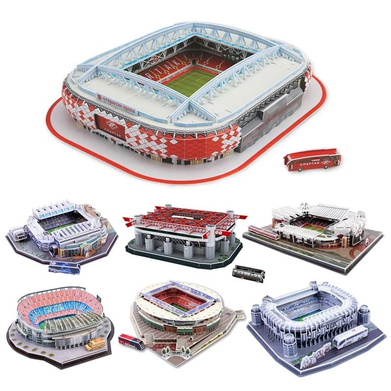 3D Popular Football European Stadiums Wooden Puzzle