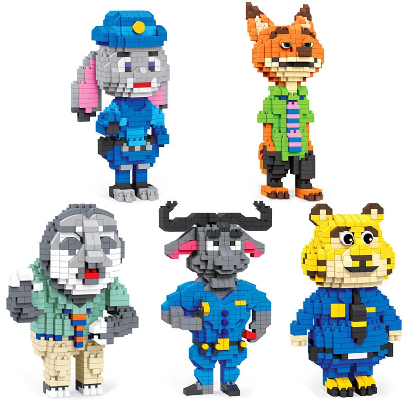 Zootopia Figures Disney Lego Building Blocks