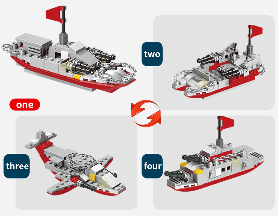 1000 Pcs Warship Model Lego Building Blocks Set