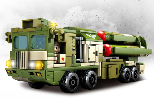 WW2 Military Missile Launcher Truck Building Blocks Set