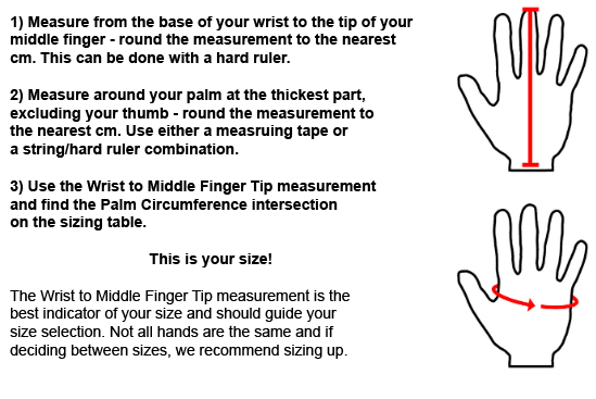 Give'r Size Chart Instructions