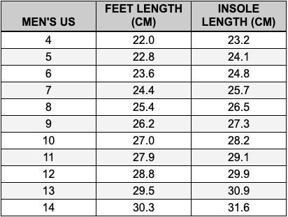 Lems Shoes Primal 2 Size Chart
