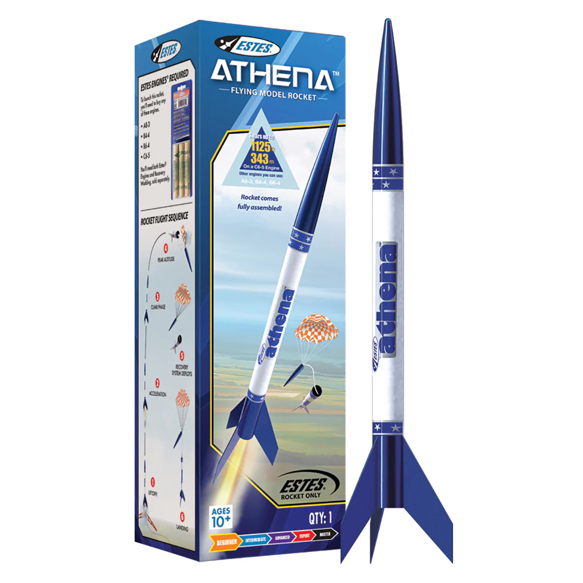 Athena Model Rocket Kit, RTF (Ready to Fly)