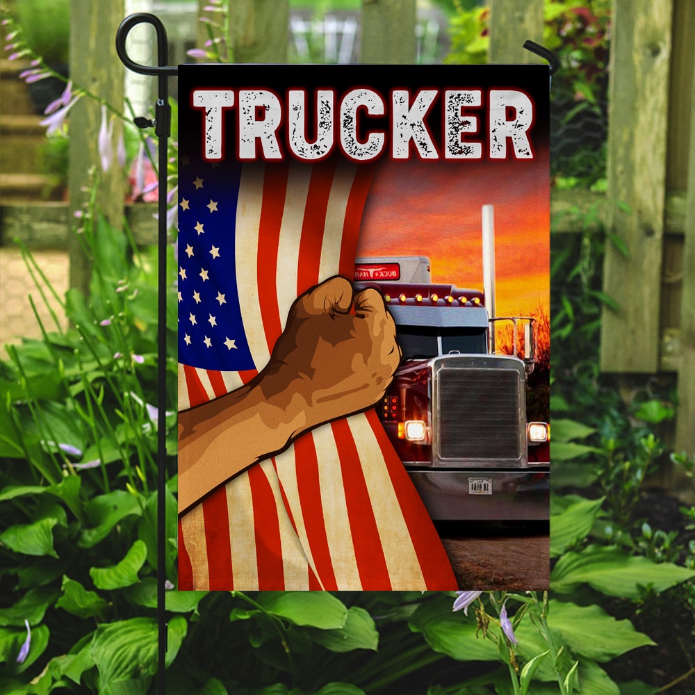 Proud Trucker Flag - CrushPrints