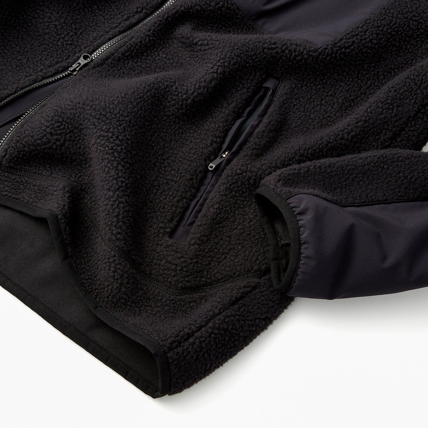 High Pile Sherpa Jacket in Black | Men's Zip-Up Fleece Jacket by Myles ...