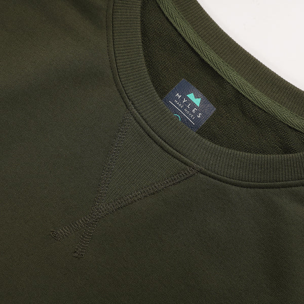 Everyday Crew Sweatshirt in Pine | Myles Apparel