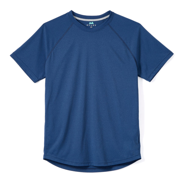 Momentum Tee in Heather River Navy | Workout T-Shirt | Myles