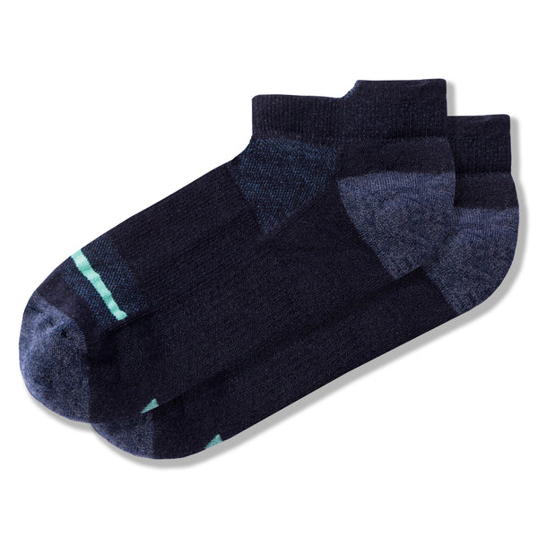 Merino Wool No-Show Sock in River | Myles Apparel