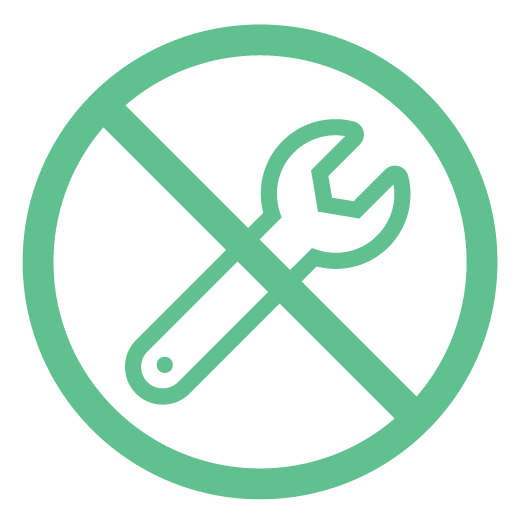 No tools required icon