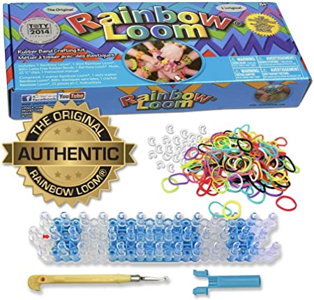 Rainbow Loom Crafting Kit includes Loom, Metal Hook, Mini Rainbow Loom, 600  Rubber Bands + 24 Clips