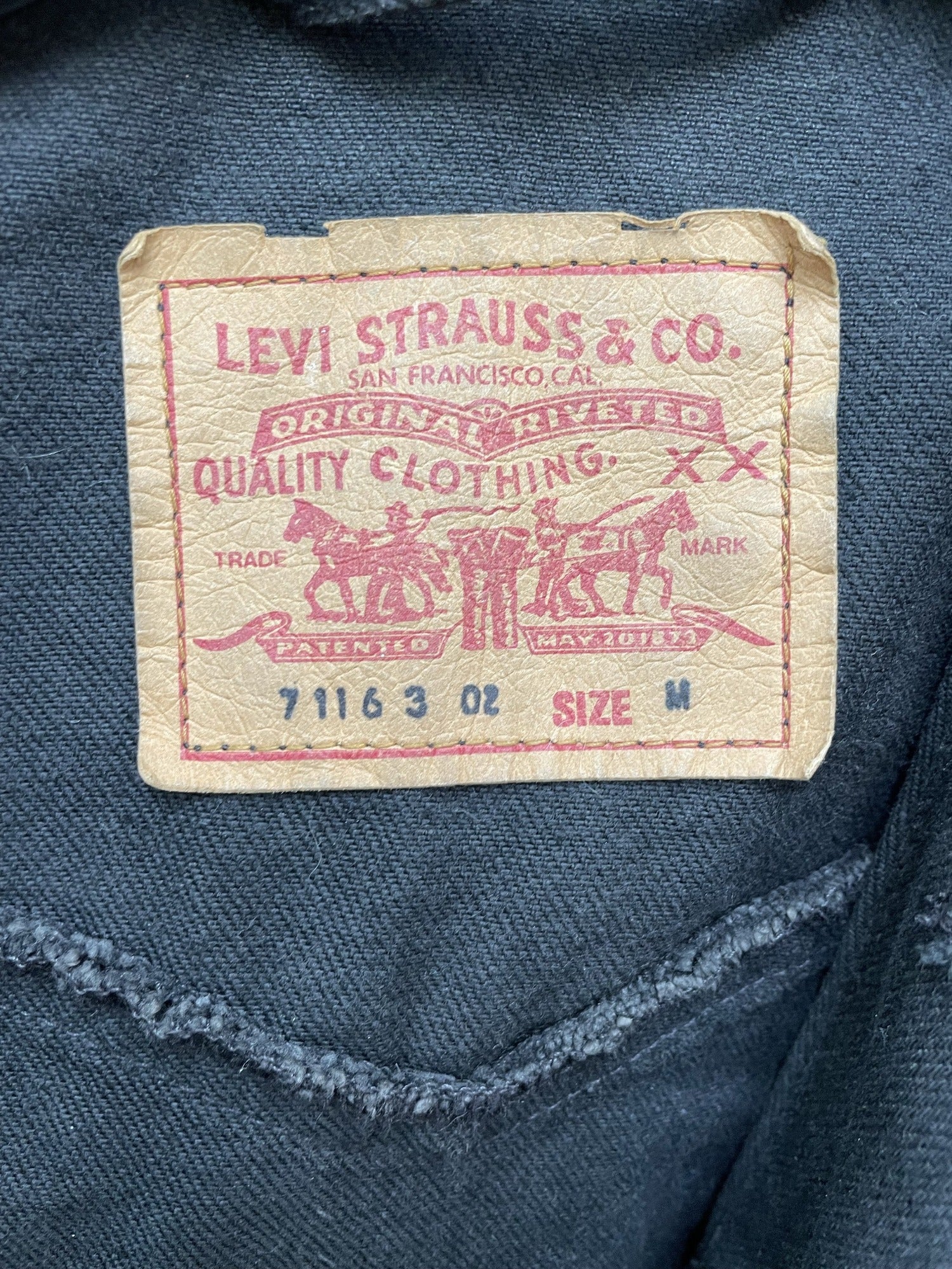Vintage Levi Strauss Denim Jacket in Black - Size 14 - Urban Village  Vintage – UrbanVillageVintage