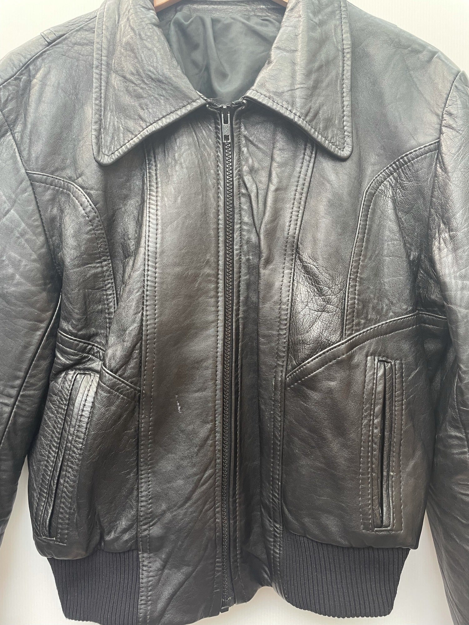 1970s Shortcut Leather Jacket - Size S - Vintage Clothing ...